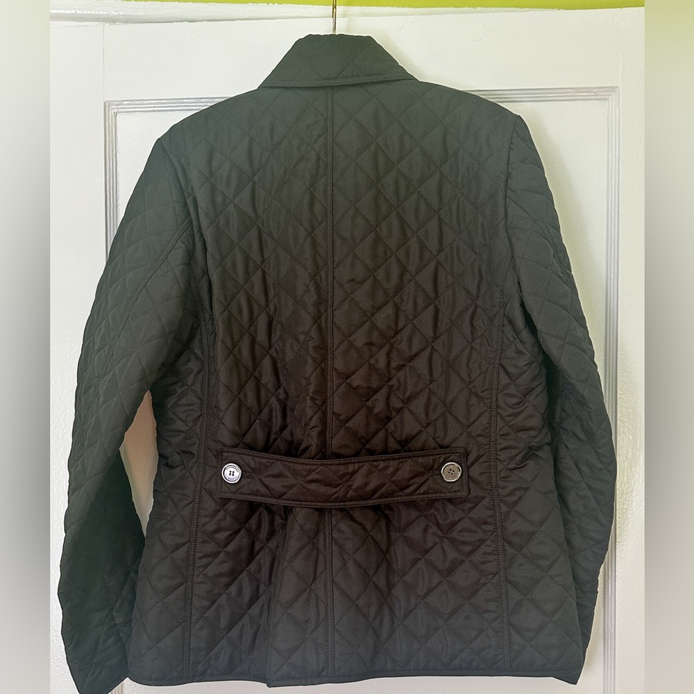 Burberry Black Quilted Jacket with Iconic Check Lining size Large - Picture 2 of 13